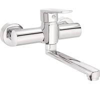 Wall-mounted washbasin mixer