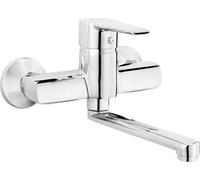 Wall-mounted washbasin mixer