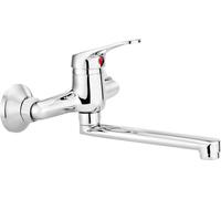 Wall-mounted washbasin mixer