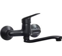 Wall-mounted washbasin mixer
