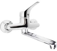 Wall-mounted washbasin mixer