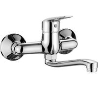 Wall-mounted washbasin mixer