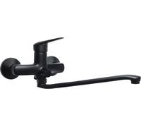 Wall-mounted washbasin mixer with extended spout - hose connection