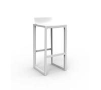 WALL STREET - Tabouret de bar moderne pour extérieur / intérieur Blanc