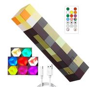 Wall Torche Lampe 8 Couleurs, Torch Lamp Avec minuterie & télécommande 28cm | Lampe Murale Miner Game Lampe de Poche USB Rechargeable, Craft LED Main/Mur pour Enfants, Cadeaux, Chambres et Parties