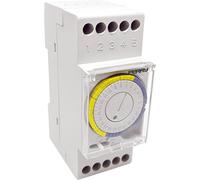 Perry - Interrupteur horaire quotidien sans réserve - 2 din, blanc