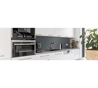 WALLando Paroi arrière de cuisine en PVC de qualité supérieure | Revêtement mural en panneaux en plastique pour la cuisine - Plaque PVC - Gris foncé (60 x 60 cm)