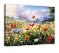 WallArena images imprimées sur toile, Prairie, | Forêt, impression sur toile, image sur toile, dimensions : 100 x 70 cm (L x H) - une seule pièce sur toile.
