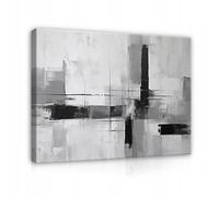 WallArena - Impression sur toile - Abstrait - 120x80 cm - Tableau decoration murale - Tableau mural XXL grand format pour salon, chambre à coucher - Impression artistique - Géométrique