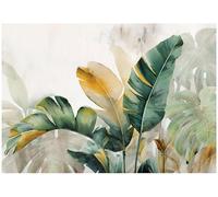 WallArena Papier peint photo intissé, feuilles, 400x280cm | Papier peint intissé de haute qualité, pour salon et chambre, revêtement mural, papier peint effet 3D - colle incluse.
