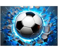 WallArena Papier peint photo intissé, football, 150x105cm | Papier peint intissé de haute qualité, pour salon et chambre, revêtement mural, papier peint effet 3D - colle incluse.