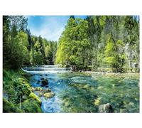 WallArena - Papier peint panoramique intissé Paysage 350x250 cm - Papier peint photo non tissé - Pour salon et chambre à coucher - Effet 3D - Avec colle - Forêt, lac, nature