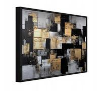 WallArena Photos en métal, Abstrait, 150x100cm | Images abstraites sur métal brossé avec cadres, effet de profondeur et texture, impression spéciale sur aluminium 150