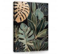 WallArena Tableaux sur toile Feuilles 40x60 cm