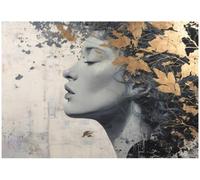 WallArena Vinyl Strukturierte Fototapete Frau 254 x 184 cm