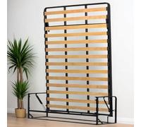 Wallbedking - Lit Escamotable 160x200 - Lit Escamotable 2 Personnes - Mural Rabattable - Vertical - Classique