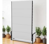 Wallbedking - Lit Escamotable 160x200 - Lit Escamotable 2 Personnes - Mural Rabattable - Vertical - Studio