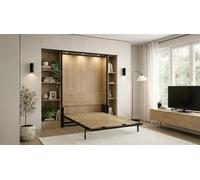 Wallbedking Lit escamotable Morphy Classic - Système Multifonction modulaire SizeFlex & TypeFlex, lit escamotable Gain de Place et Extensible avec modules canapé (160x200 cm, Vertical)