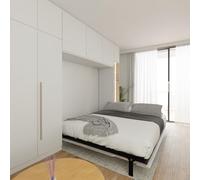 Wallbedking Morphy Cadre de lit escamotable Rabattable et Gain de Place - Lit Murphy modulaire Pliant pour projets DIY et Meubles intégrés sur Mesure (192x200 cm, Horizontal)