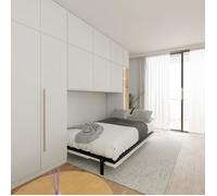 Wallbedking Morphy Integrated Lit Escamotable Rabattable et Gain de Place Modulaire et Pliant 120x190 cm, Horizontal