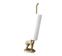 WallCharmers Porte-Serviettes en Papier doré, Support de Papier Toilette ou de Cuisine en métal pour Sol ou comptoir, éléphant doré