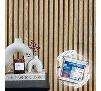 WALLCOVER Papier peint avec colle aspect bois marron - Panneaux acoustiques - Mur en bois intissé - Skandi - Panneau en lamelles - Aspect bois naturel moderne - Fabriqué en Allemagne