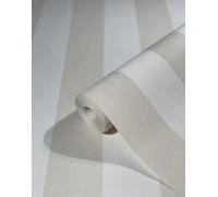 WALLCOVER Papier peint intissé beige à rayures style maison de campagne - Lignes modernes - Structure fine - 10,05 x 0,53 m - Fabriqué en Allemagne