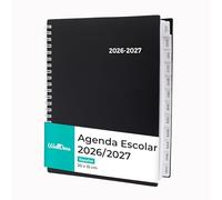 WallDeca Agenda 2026 2027, Agenda Scolaire & Professionnel, Planificateur Journalier, Hebdo & Mensuel, Carnet, Reliure Double Spirale, Juil 2026-Juin 2027 (20 x 15 cm, en espagnol)