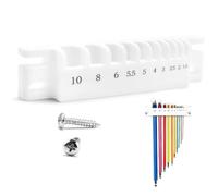 WALLFID Porte-Clés Allen Mural Universel Métrique | Pour Clés L Standard 1,5-10mm | Non Compatible WERA/Bondhus | Organisateur avec Tailles Imprimées & Vis | Blanc