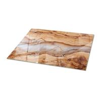 Wallfluent Plaque Décorative 100x70 cm Résistance aux Taches Surface Lisse Plaque de Sécurité Outils D'installation Nettoyage Facile Imperméable Durable Bords Polis - Bois Naturel avec résine