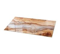 Wallfluent Plaque Décorative 120x60 cm Résistance aux Taches Surface Lisse Plaque de Sécurité Outils D'installation Nettoyage Facile Imperméable Durable Bords Polis - Bois Naturel avec résine