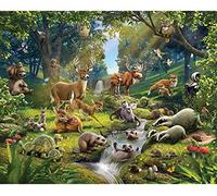 Walltastic 43060 Animaux de la Forêt Papier Peint Multicolore 245 x 300 cm