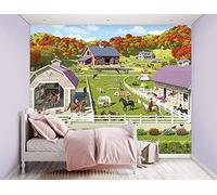 Walltastic Cheval et poney 41738 Papier peint mural, papier FSC, multicolore, 2,4 m de haut x 3 m de large, taille unique