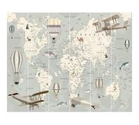 WALLTASTIC Papier peint mural Walltastic Carte du Monde 305x244 cm Multicolors G