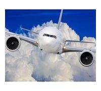 WALLTASTIC Papier peint Walltastic avion de ligne blanc biréacteurs au dessus des nuages blancs 305x244 cm Blanc G