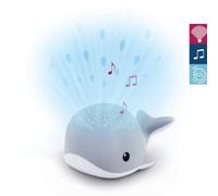 Wally la baleine - Projecteur océan bébé avec sons & lumière Gris