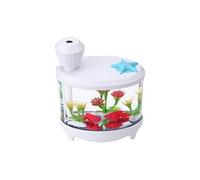 Walmeck Humidificateur d'air à ultrasons pour le nouveau réservoir de poissons LED Night Light Aquarium Petit Cylindre Purificateur d'air Brumisateur