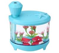 Walmeck Humidificateur d'air à ultrasons pour le nouveau réservoir de poissons LED Night Light Aquarium Petit Cylindre Purificateur d’air Brumisateur Lampe Haute capacité Pulvérisation USB Mini Filtre