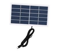 Walmeck Sortie de Type C du Panneau Solaire Portable 2W 5V pour le | Silicium Polycristallin, Câble de 1 M, Alimentation de Secours Extérieure, Compatible avec les Téléphones et les Lampes de