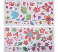 Walplus Stickers muraux Fleurs et papillons colorés