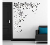 Walplus Stickers muraux wsm2057 14 Miroir Papillons Plus ws9022 Papillon Vigne Mur Art, Multicolore