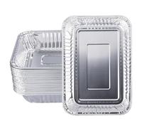 Waltboar Lot de 20 bacs d'égouttement pour barbecues à gaz Weber Spirit, Q Grills, Genesis et Genesis II 200 300 Series ; plateaux de graisse jetables en aluminium pour barbecue, poêles de collecte de