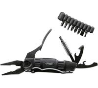 Walther MultiTacKnife MTK 5.0718 Couteau multifonction avec étui, avec set d'embouts, avec clip Nombre de fonctions 18 noir