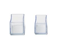 Wambere Lot de 8 capuchons de protection rectangulaires pour pieds de chaise - Antidérapants - Épais - Pour protection des sols - Transparent - 20 x 30 mm