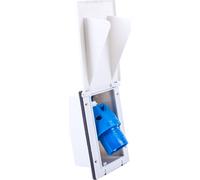 wamovo Prise extérieure CEE blanche protégée contre les éclaboussures 200-250V, 16A, 3 pôles caravane camping-car