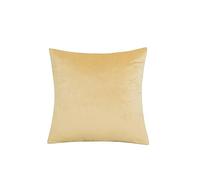 WANAM Housse de coussin carrée décorative en velours doux et solide pour canapé, chambre à coucher, voiture, maison - Jaune paille - 50 x 50 cm