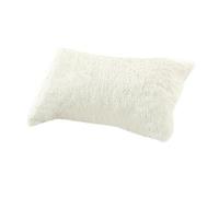 WANAM Lot de 2 housses de coussin décoratives en peluche à poils longs - Couleur unie - 50 x 70 cm