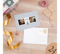 Wanapix | Carte de Noël Personnalisée | Carte Postale avec Photo et Texte | Carte de Voeux Noël | 15 x 10 cm | 1 unité | Holly Christmas tree