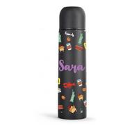 Wanapix | Gourde Isotherme Personnalisable 500ml |Gris Friends