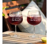 Wanapix | Pack 2 Verres GinTonic/Cockatil Personnalisable| Boit Toujours